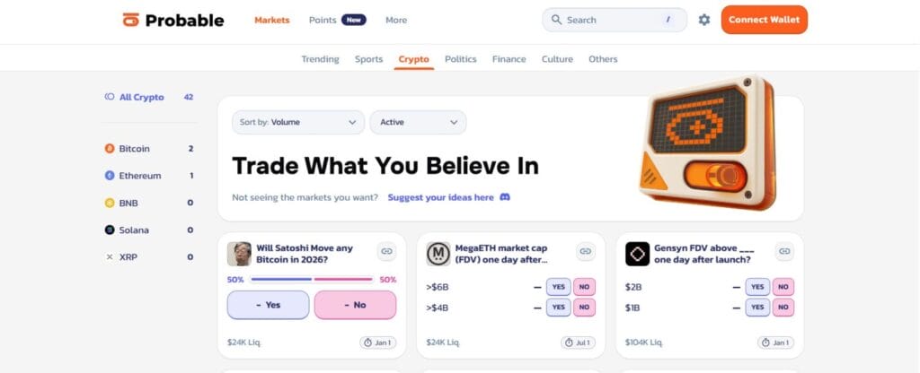 Probable Markets Review: Fast On-Chain Event Trading
