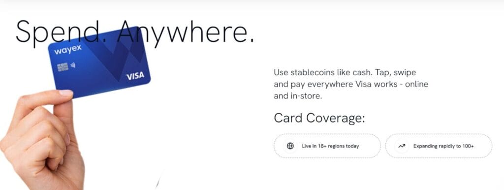 Screenshot Of Wayex Card Review - Spend Crypto Anywhere Now