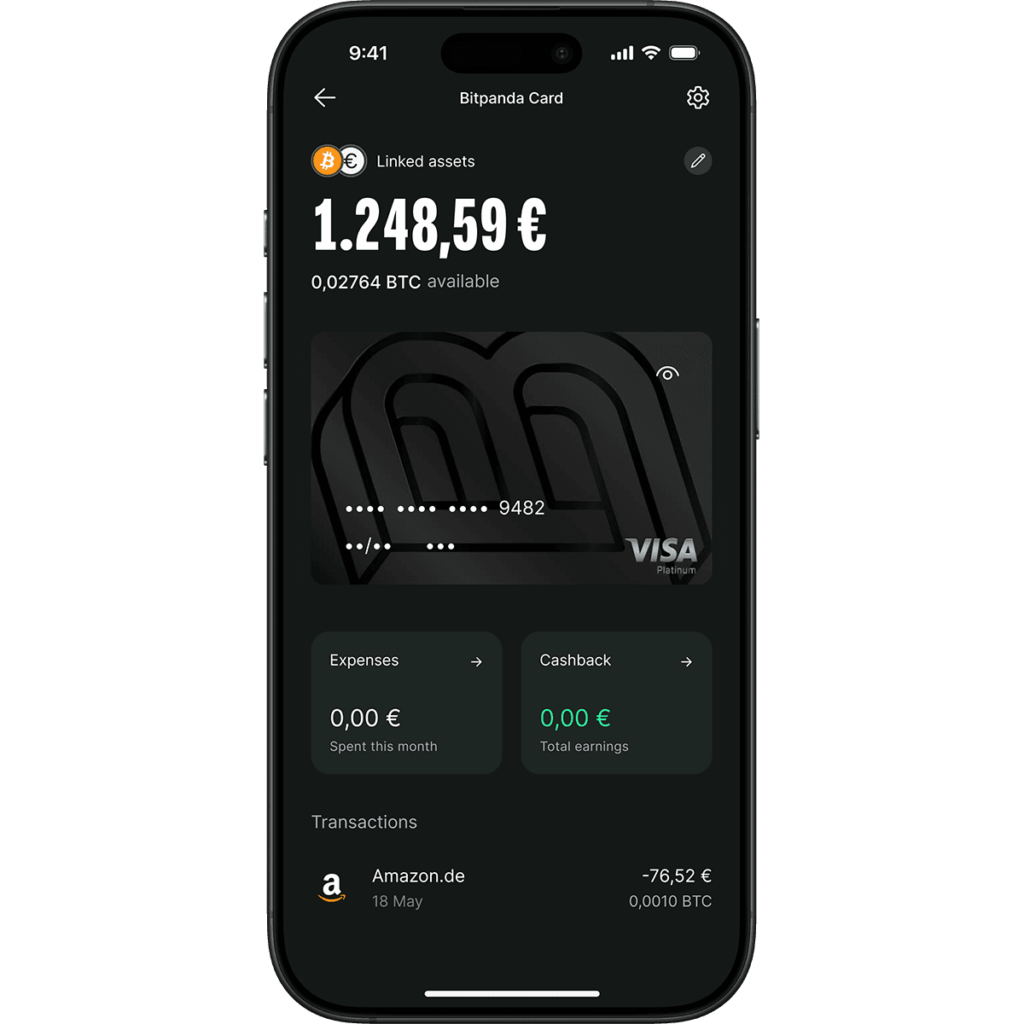 Screenshot Of Bitpanda Card Review - From Investing To Spending Now