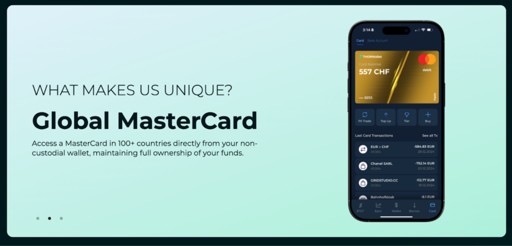 Screenshot Of Thorwallet Crypto Card Review