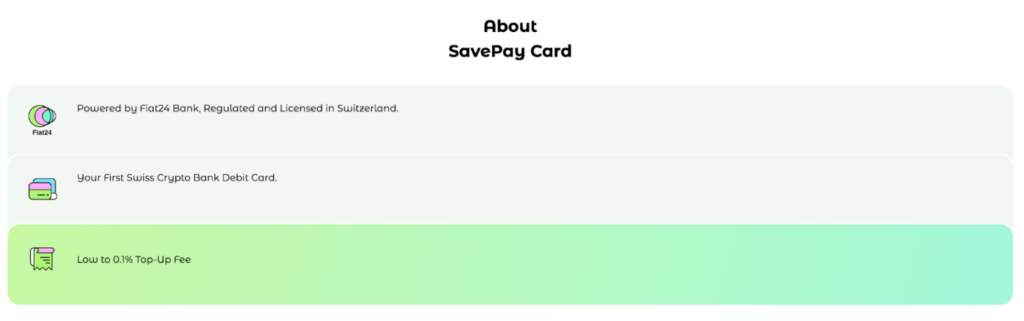 Screenshot Of Savepay Crypto Card Review