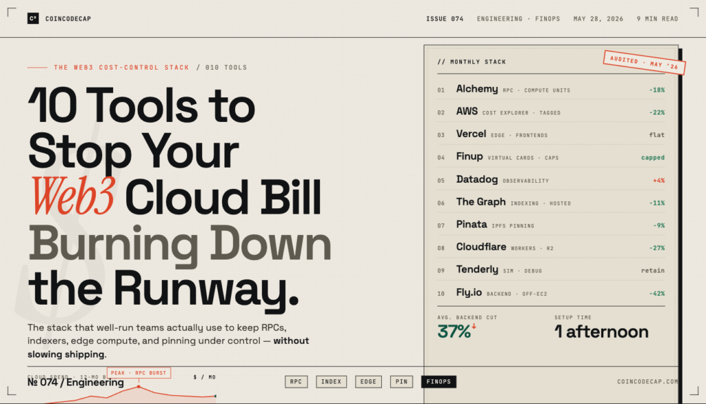 Top 10 Tools Every Web3 Team Needs to Manage Cloud and Infrastructure Spend