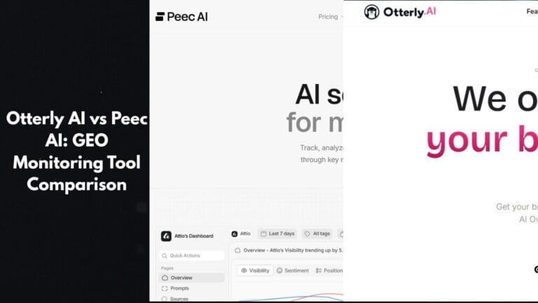 Otterly Ai Vs Peec Ai: Geo Monitoring Tool Comparison