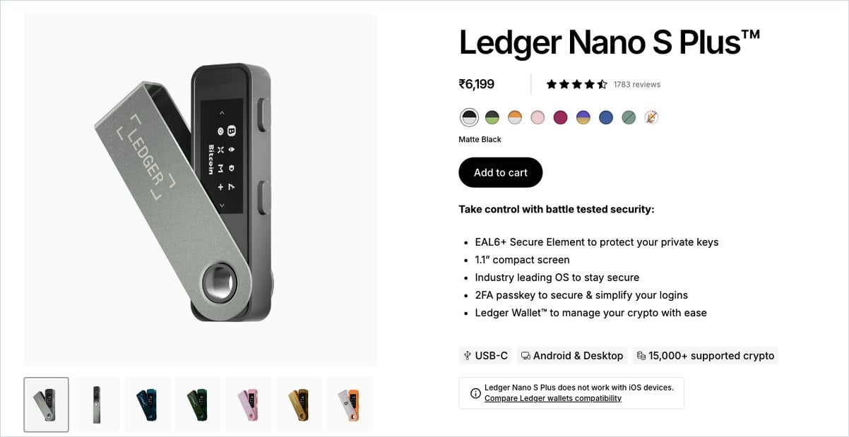 Ledger Nano S Plus Review: $59 Cold Storage, USB-C Only