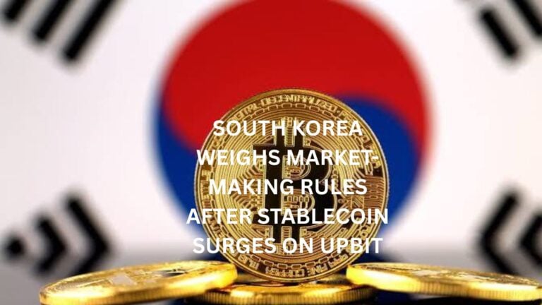 South Korea Weighs Market-Making Rules After Stablecoin Surges On Upbit