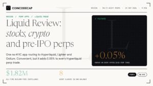 Liquid Review Cover: Crypto, Stock And Pre-Ipo Perps App, 0.05% Markup On Hyperliquid Trades